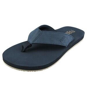 Flojos  Men Flip‎ Flop Sandals Black Synthetic Slip On Size 8 Medium